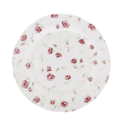 Blanc Mariclo Floret Full Dessert Plate H- 2.6 cm D- 20.7 cm
