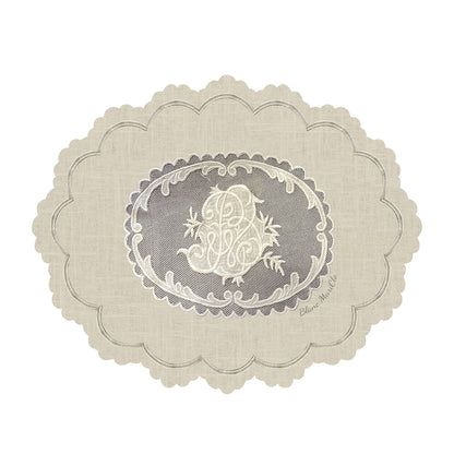 Blanc Mariclo Placemat L- 48 cm W- 0.30 cm H- 39 cm