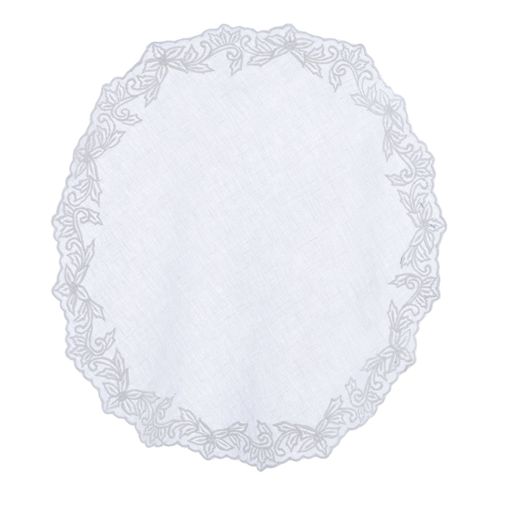 Blanc Mariclo Embroidered Placemat L- 45 cm W- 45 cm