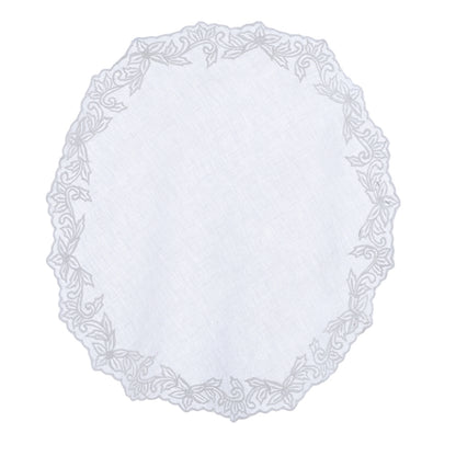 Blanc Mariclo Embroidered Placemat L- 45 cm W- 45 cm