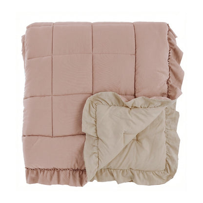 Blanc Mariclo Quilt Bicolor Quilt With Frills 300 Gsm L- 260 cm W- 260 cm