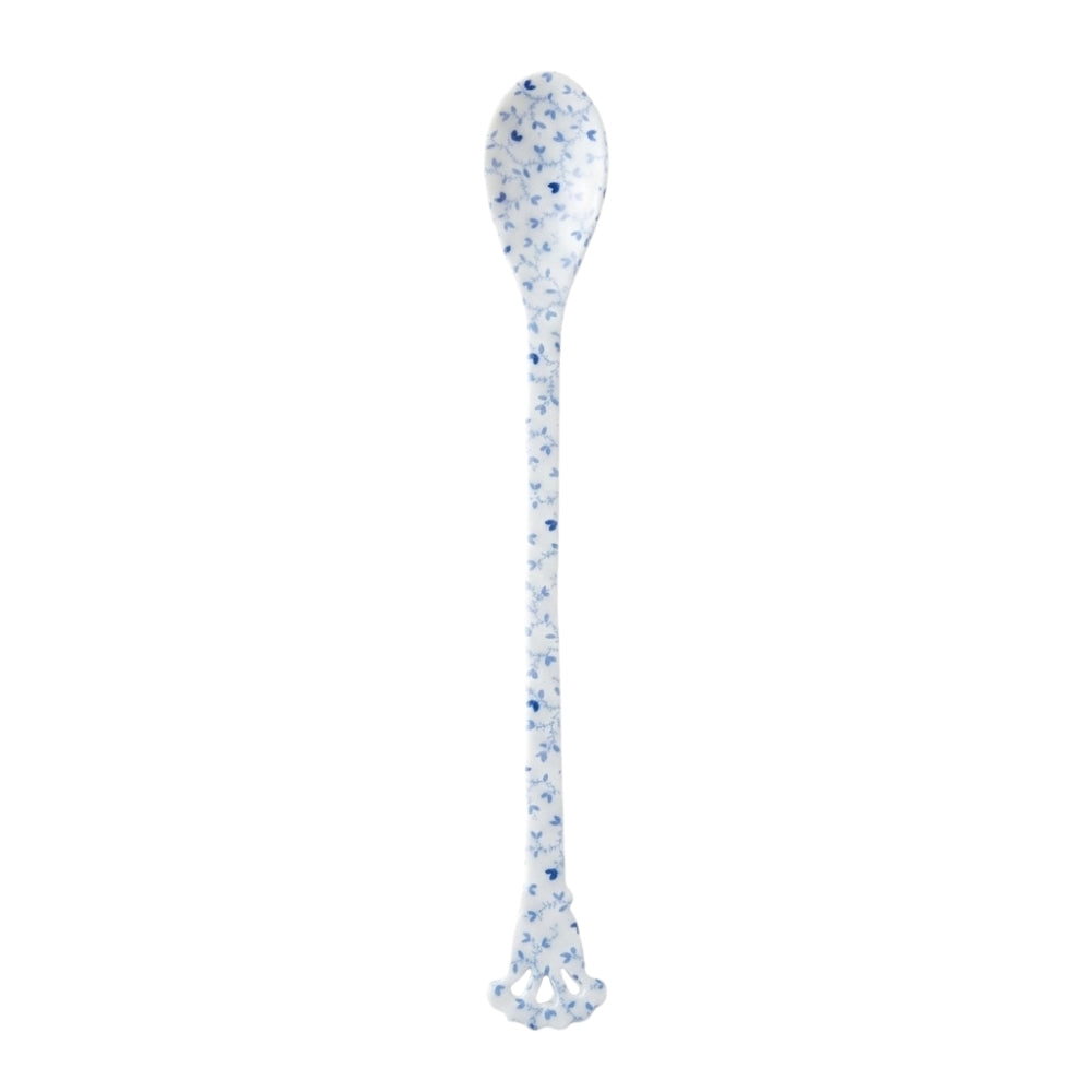 Rice Acrylic Latte Spoon Blue Floral L- 23 cm W- 3 cm