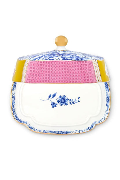 Pip Studio | Butter Dish Royal Multi | L- 20 cm W - 14 cm H- 6.5 cm | Porcelain