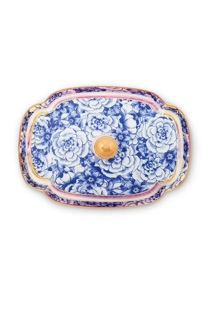 Pip Studio | Butter Dish Royal Multi | L- 20 cm W - 14 cm H- 6.5 cm | Porcelain