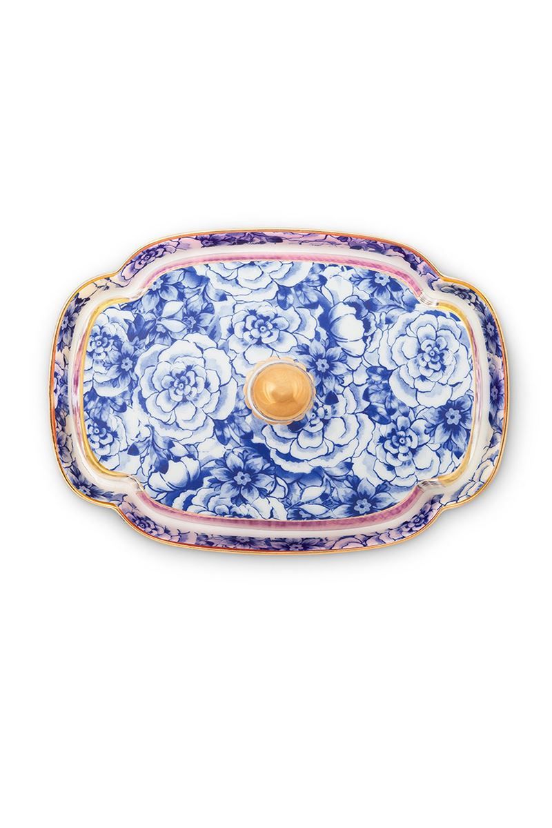 Pip Studio | Butter Dish Royal Multi | L- 20 cm W - 14 cm H- 6.5 cm | Porcelain