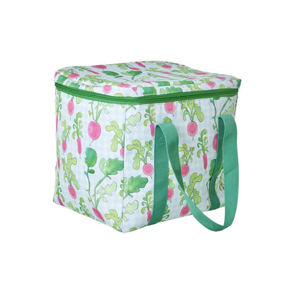 Rice Cooler Bag with Ravishing Radish Print L- 30 cm W- 27 cm H- 25 cm Blue