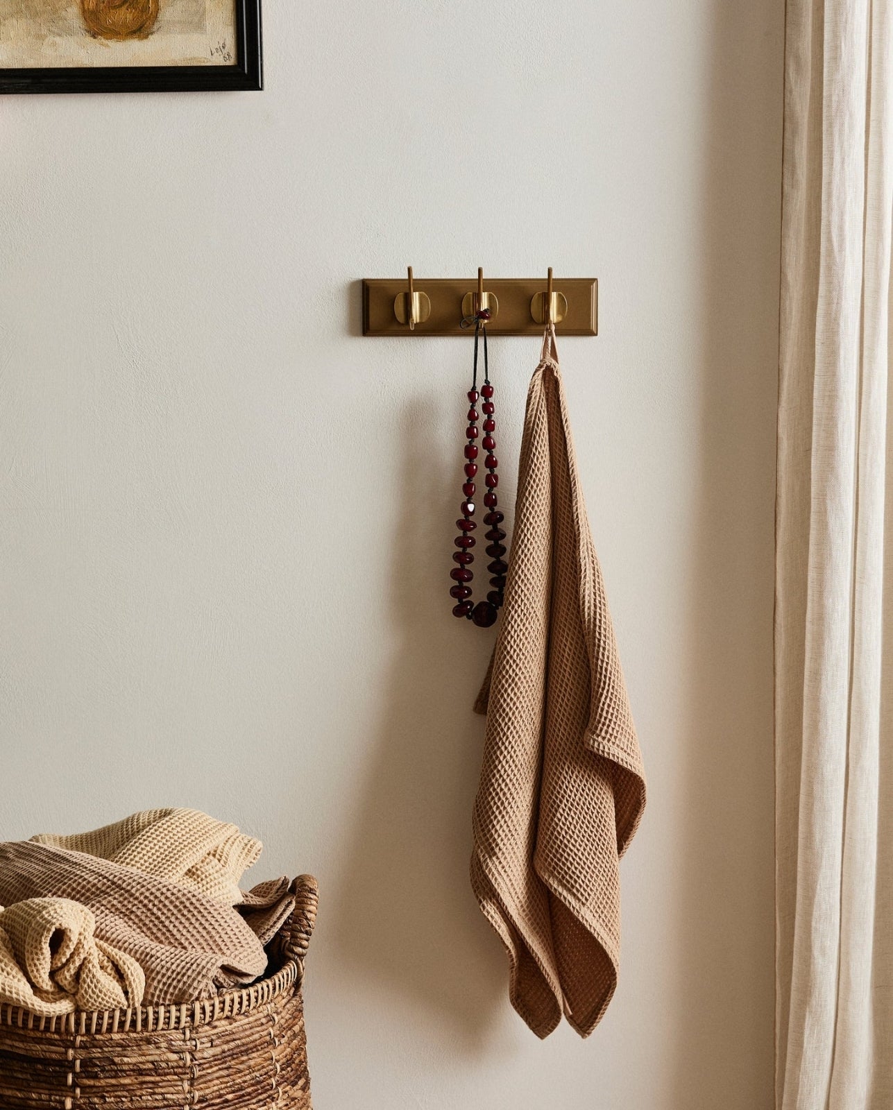 EDGY coat rack 3 hooks - brown