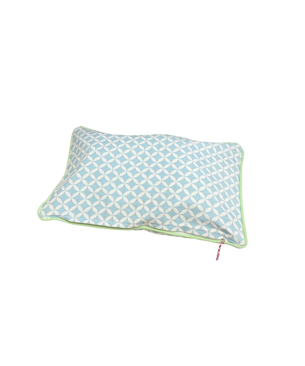 Cushion Cover Mai Blue 30X50 Cm - rectangular pillow light blue white