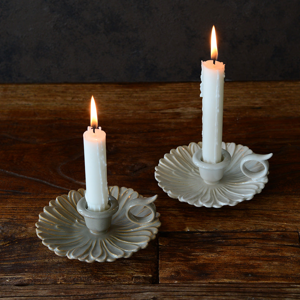 Marumitsu Gerbera candle stand
 flower-shaped Pottery gray W- 135 mm D- 129 mm H- 54 mm