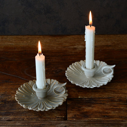 Marumitsu Gerbera candle stand
 flower-shaped Pottery gray W- 135 mm D- 129 mm H- 54 mm