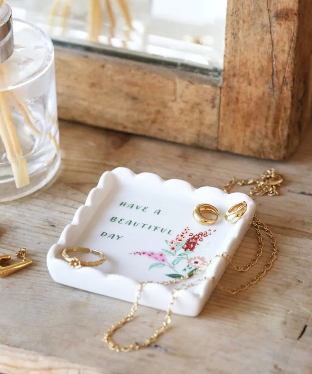 Beautiful Day Square Trinket Dish