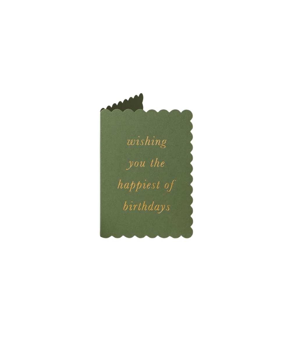 Scallop Happiest Birthday Green