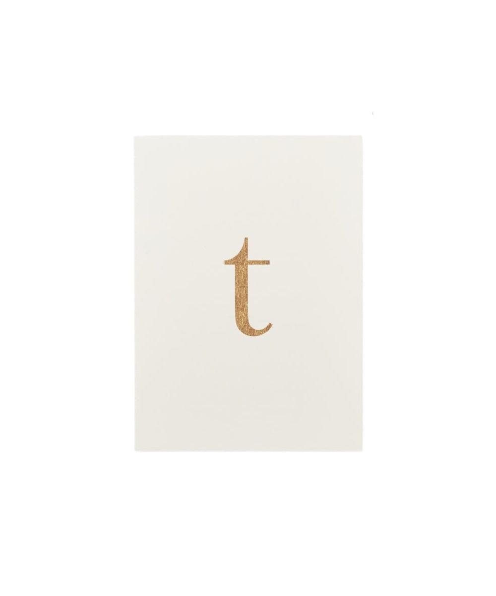 Lowercase Initial Postcard T (Letter: T)