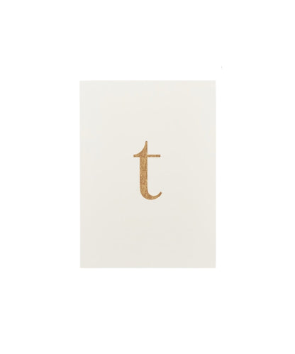 Lowercase Initial Postcard T (Letter: T)