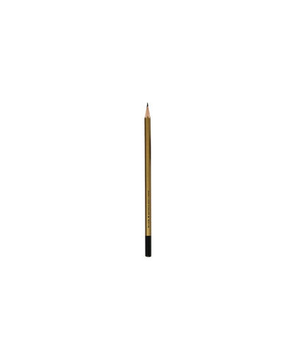 Gold Pencil Single - sleek gold-colored pencil black eraser