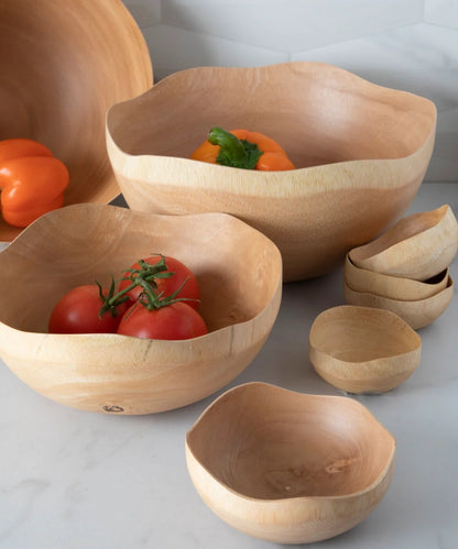 Kiln Mango Wood Wave Edge Bowl Medium