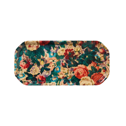 Host Home Octagonal Birch Wood Tray Chintz L-47 cm W-22 cm
