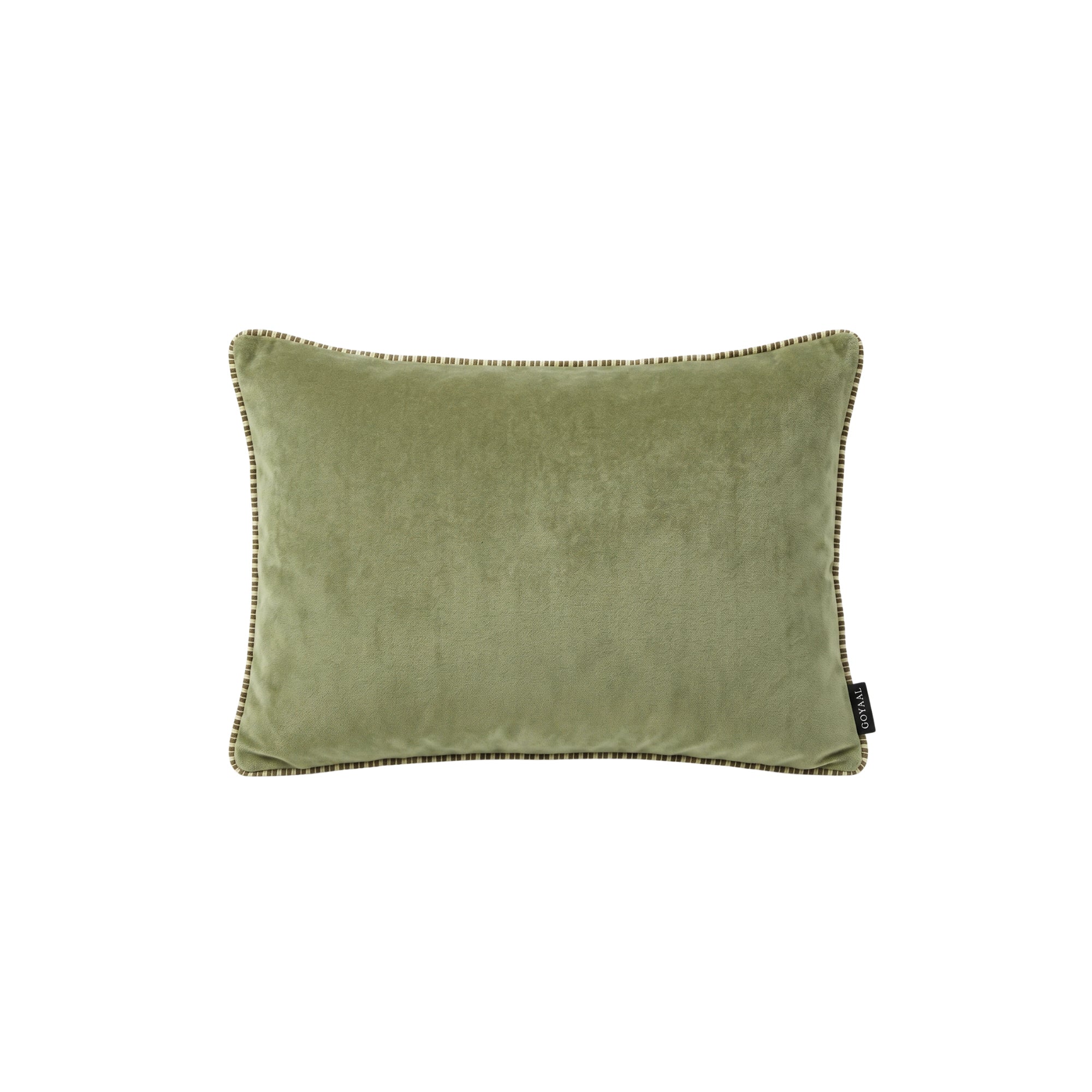 Goyaal Living Namaste velvet cushion cover - L-35cm W-50 cm Thyme