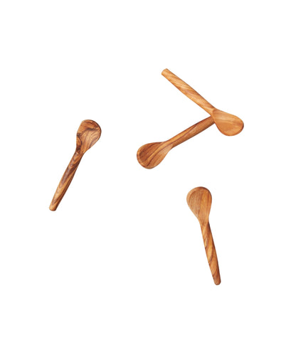 Olive Wood Spoons Extra Small Set of 4