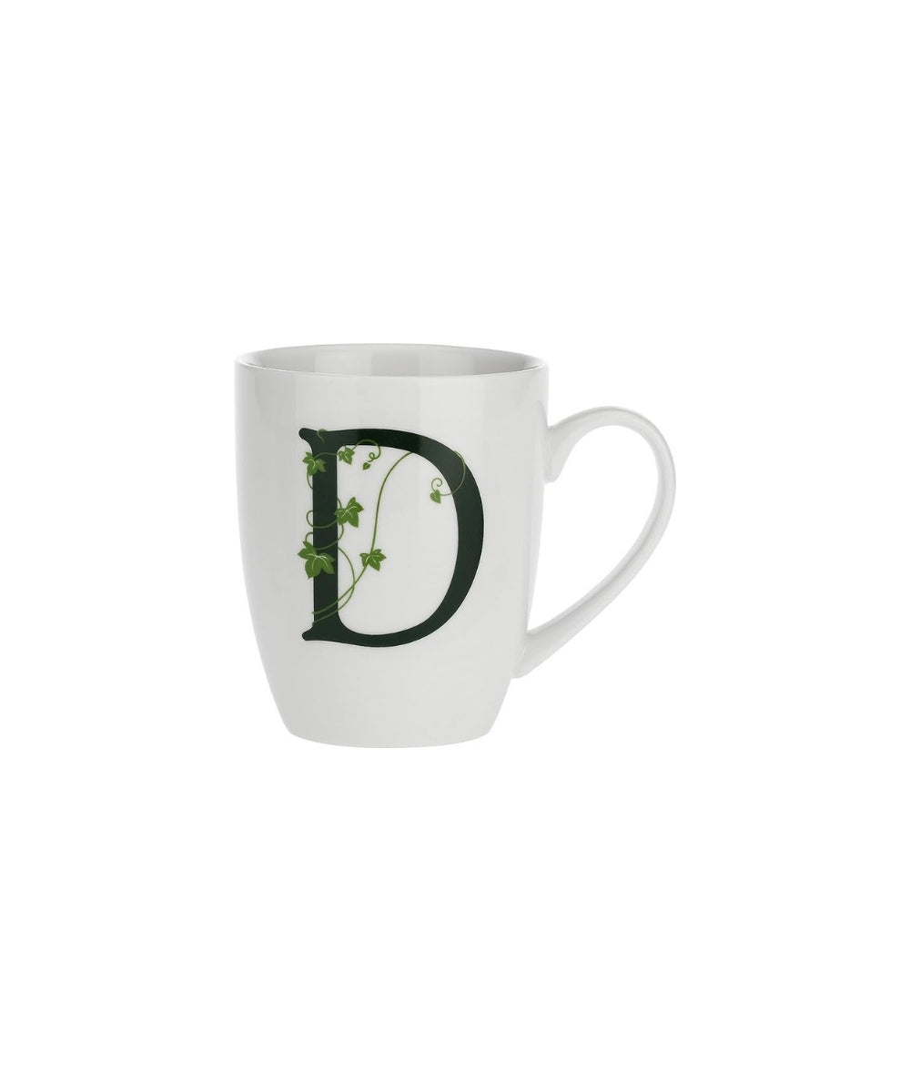 Atupertu Mug Letter ’D’ Cc 380 Gb - white ceramic mug bold black