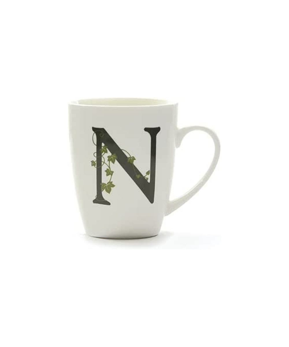 Atupertu Mug Letter ’N’ Cc 380 Gb - white ceramic mug bold black