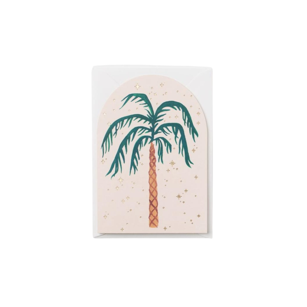 Katie Housley Palm - die cut foiled card L- 14.8 cm W- 10.5 cm
