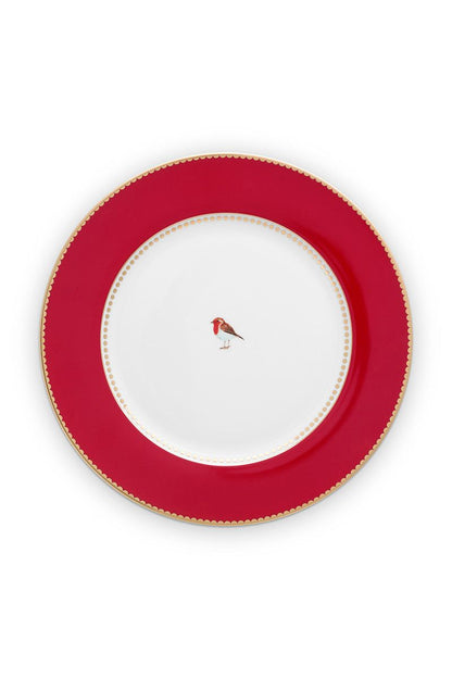 Pip Studio | Plate Love Birds Red | D- 26.5cm | Porcelain