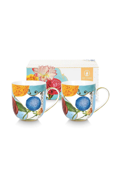 Pip Studio | Set/2 Mugs Small Royal Flowers | 260 ml | Porcelain