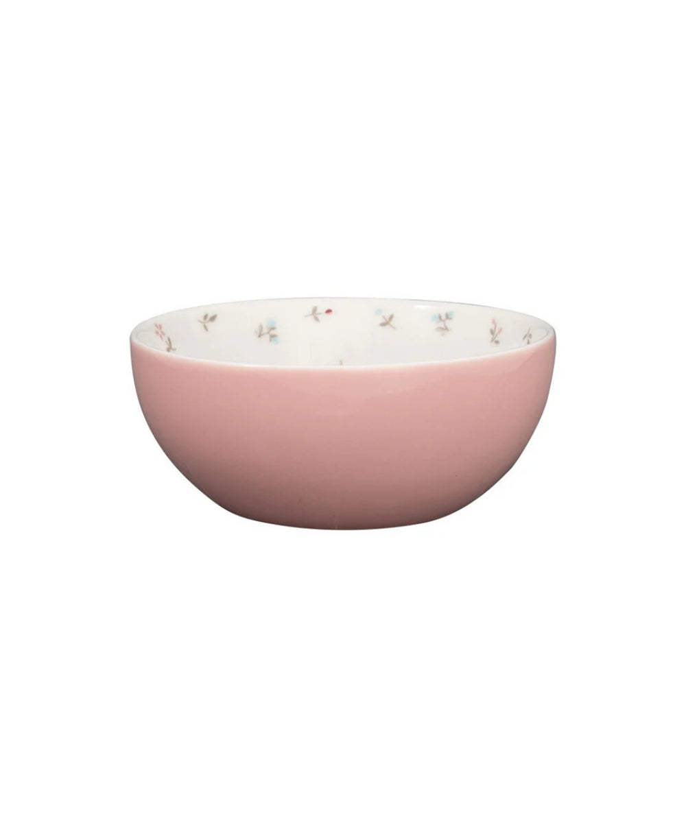 Cereal Bowl Pale Pink Elysia Inside - soft pink ceramic bowl delicate