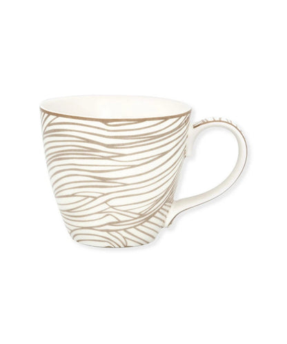 Mug Wilja Beige - white ceramic mug delicate beige