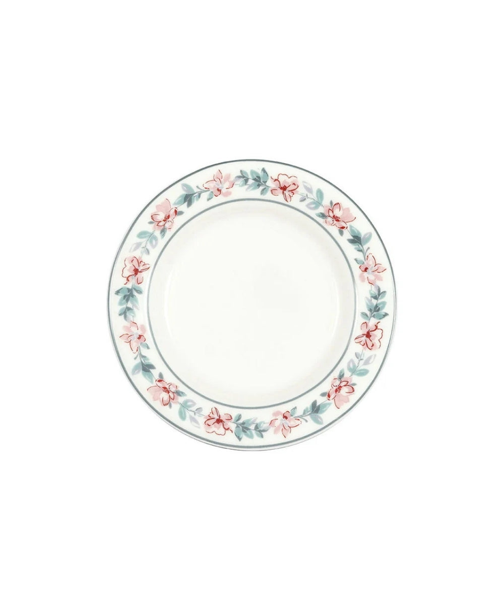 Small Plate Jalia White - delicate white ceramic plate adorned