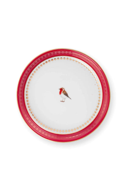 Pip Studio | Tea Tip Love Birds Red | D- 9 cm | Porcelain