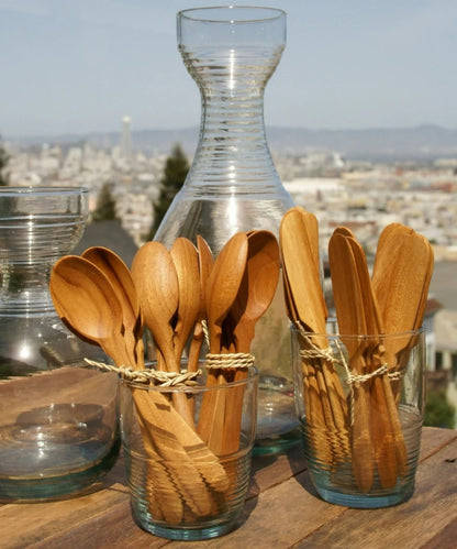 Teak Coffee Cutlery Set Of 4