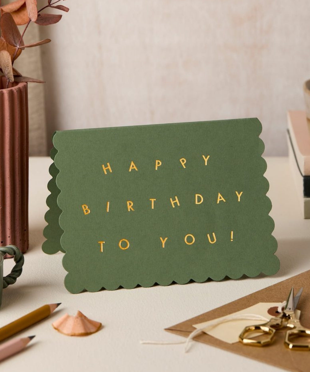 Scallop Happy Birthday To You Green
