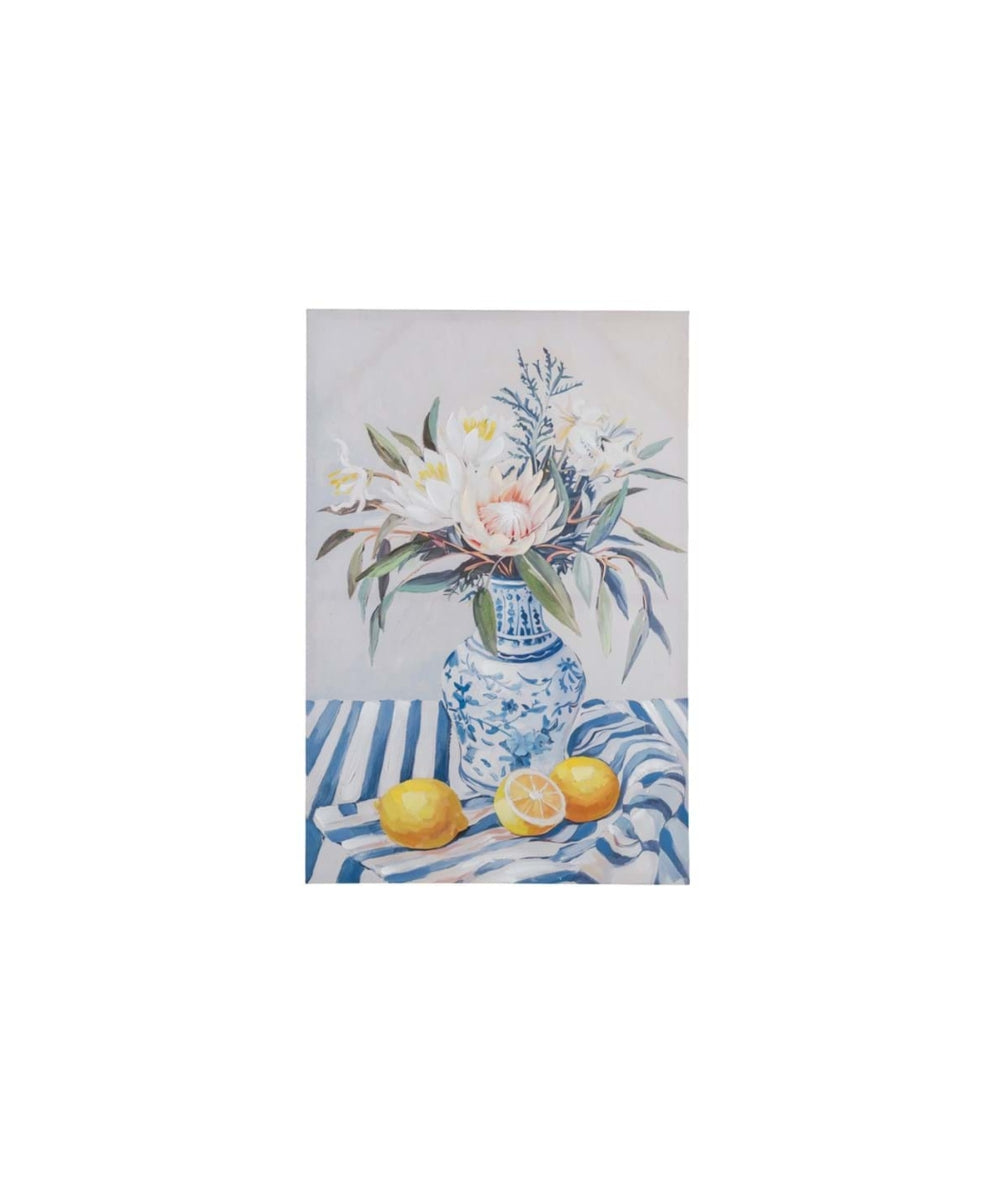 Pink Bouquet Painting Lemon
