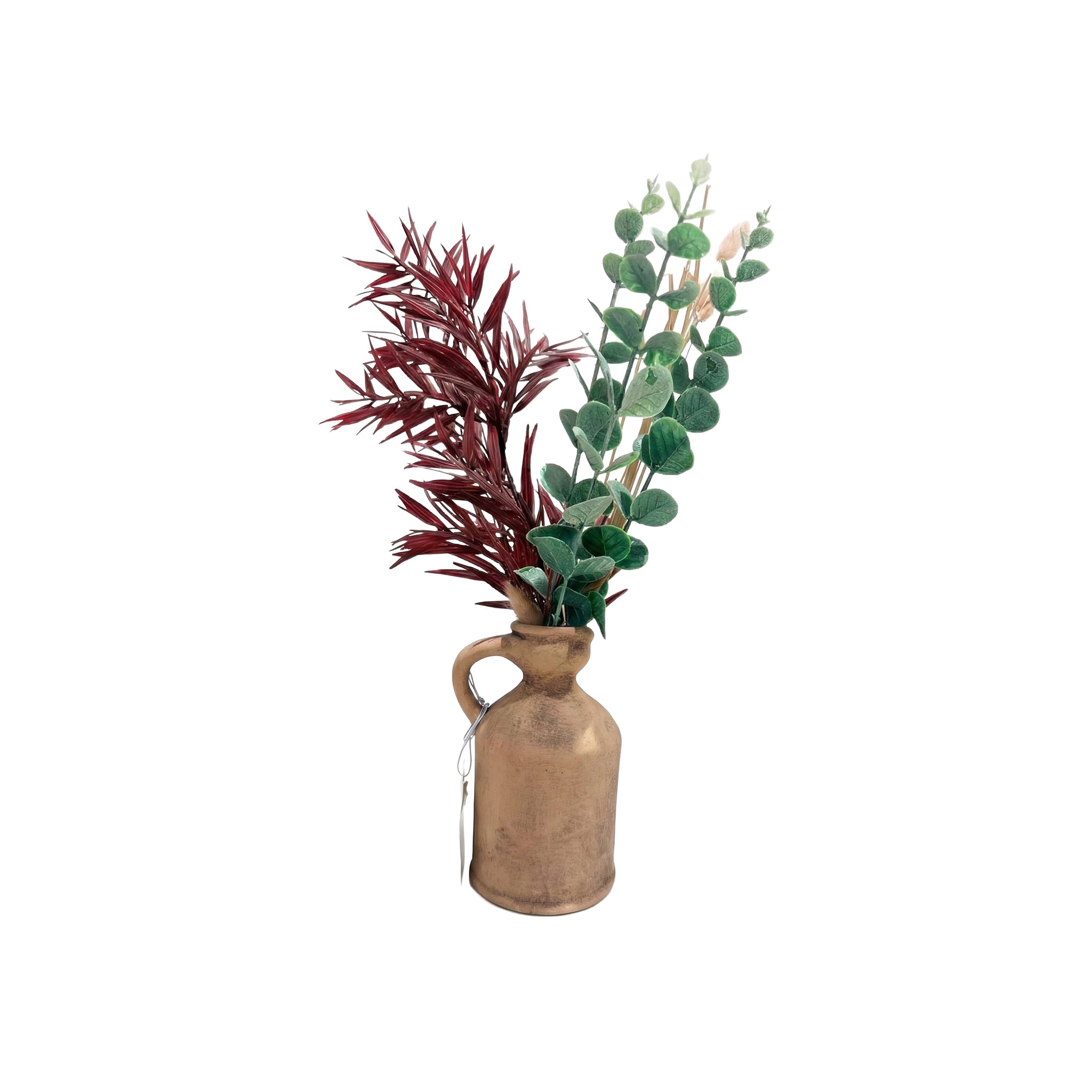 Chic Antique Terracotta Bottle W. Handle Antique Nature H- 13 cm L- 9 cm B- 7.5 cm L- 9 cm W- 7.5 cm H- 13 cm Terracota