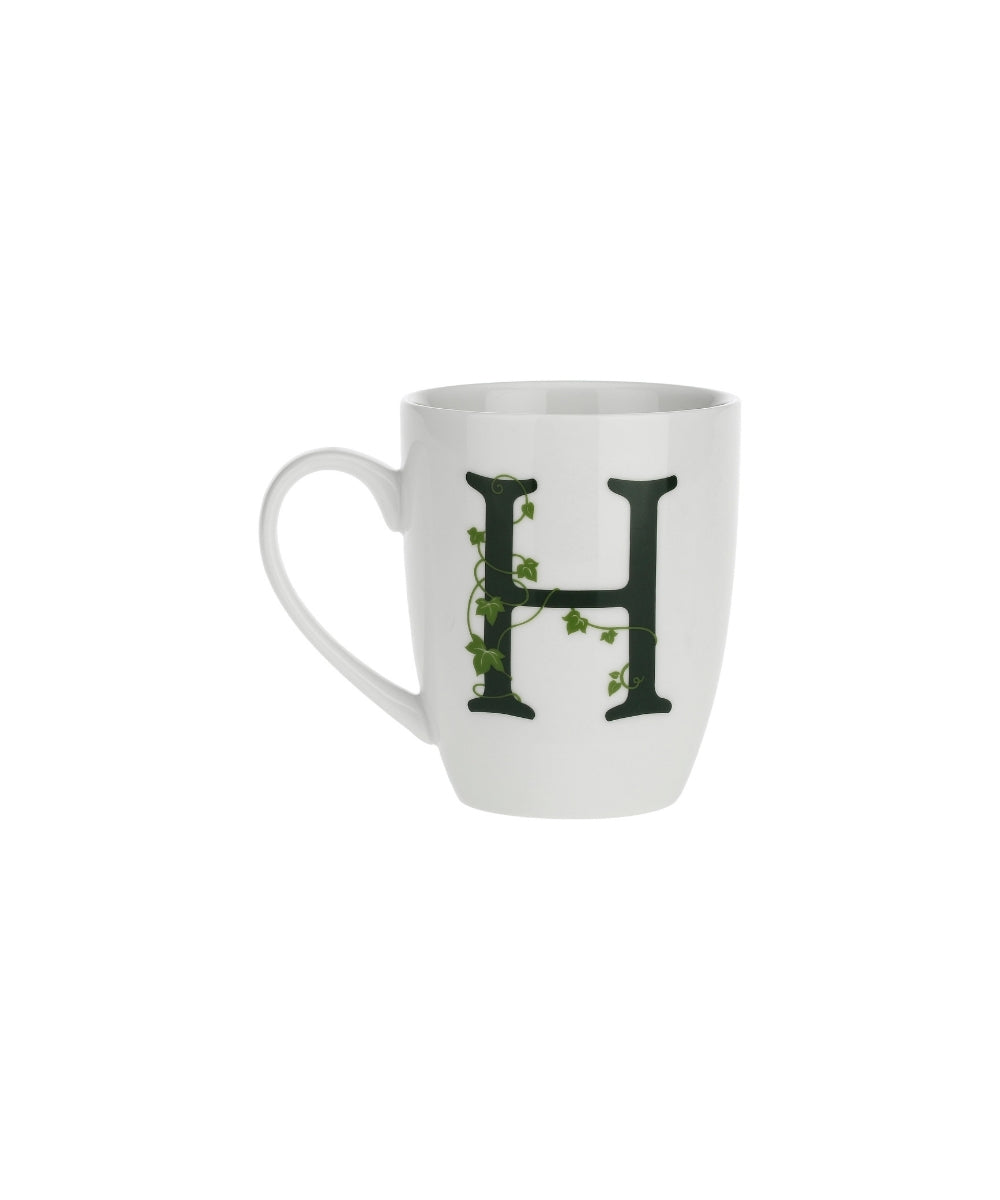 Atupertu Mug Letter ’H’ Cc 380 Gb - white ceramic mug bold black